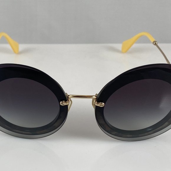 Miu Miu MU 10R U6E-5D1 - Black-Leopard-Grey Gradient Sunglasses - NWOT main image 5